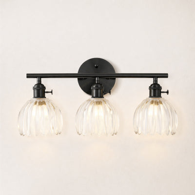 Orbixa Clear Glass 3-Lights Wall Sconce 18.8"W