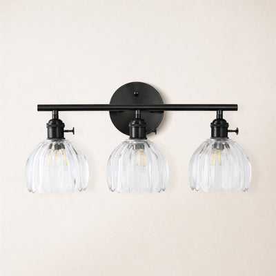 Orbixa Clear Glass 3-Lights Wall Sconce 18.8"W
