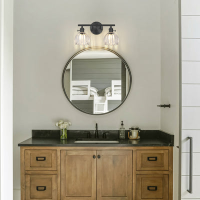 Orbixa Clear Glass 2-Lights Wall Sconce 15"W