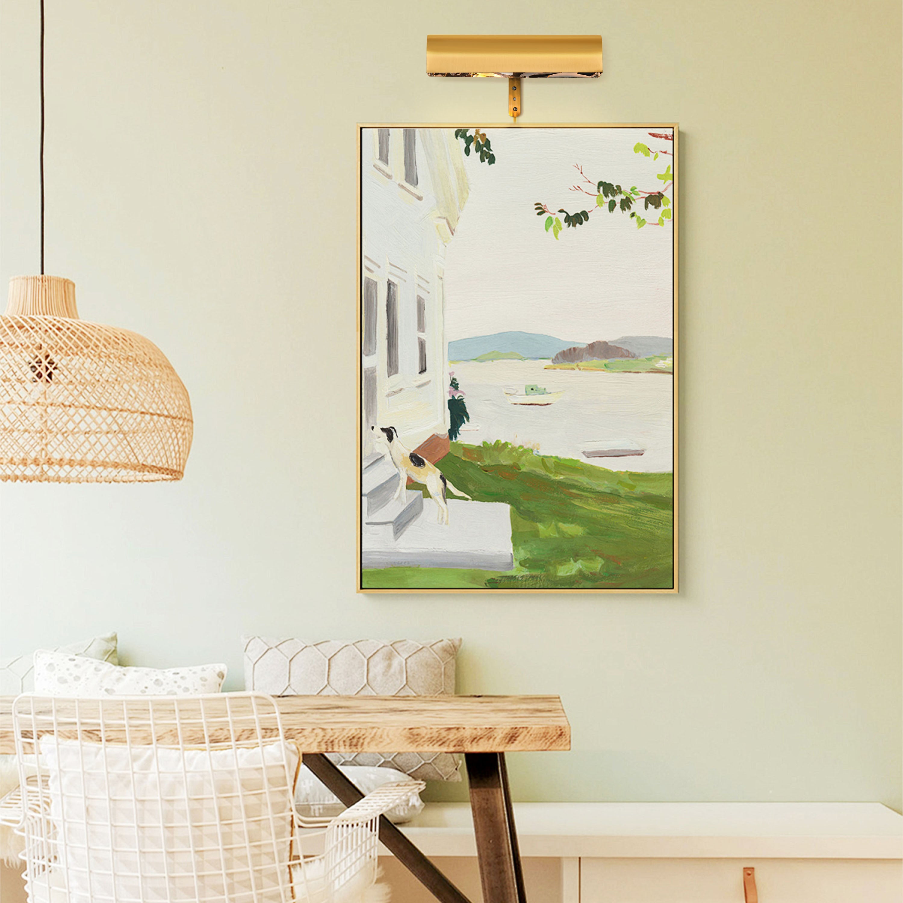 LumiArc Brass Gallery Picture Light 12"W
