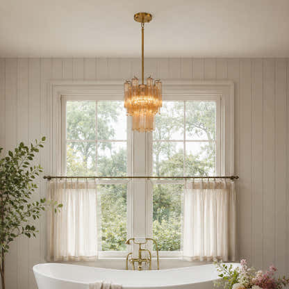 Dawel Glass Round Chandelier 12"D