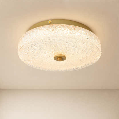 Marielle Crystal Glass Round Flush Mount