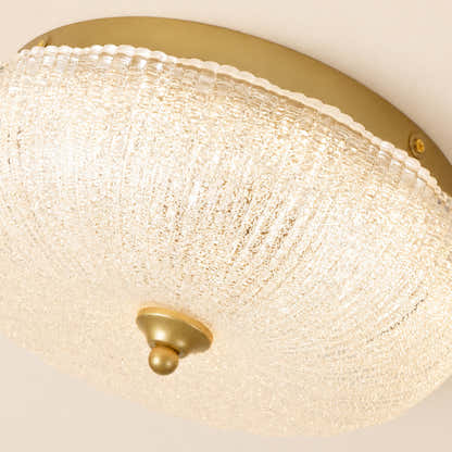 Marielle Pumpkin Crystal Glass Round Flush Mount