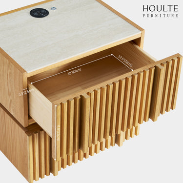 Isla Oak Nightstand 19.7" W