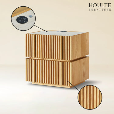Isla Oak Media Console And Coffee Table And Nightstand