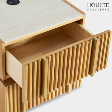 Isla Oak Nightstand 19.7" W