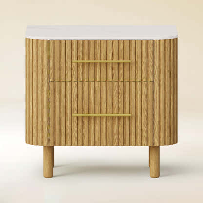 Charlie Sintered Stone Nightstand 26" W