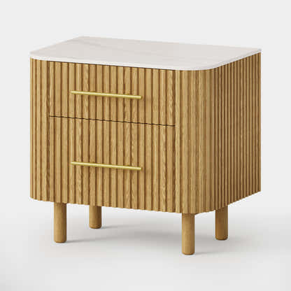 Charlie Sintered Stone Nightstand 26" W