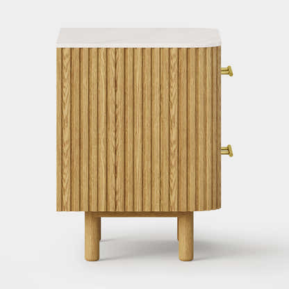 Charlie Sintered Stone Nightstand 26" W