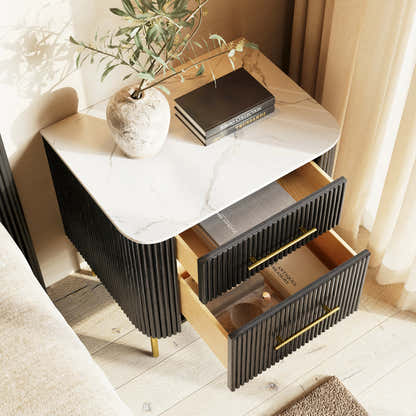 Ewan Sintered Stone Nightstand 26"W