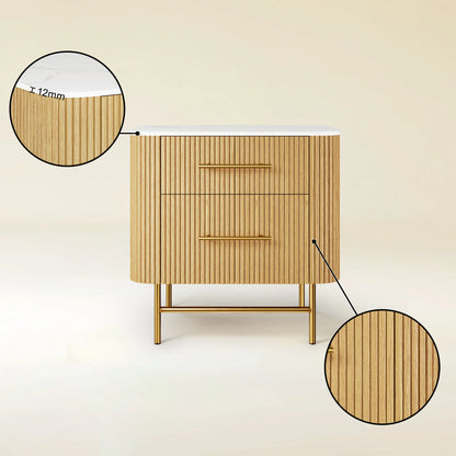 Ewan Sintered Stone Nightstand 26"W