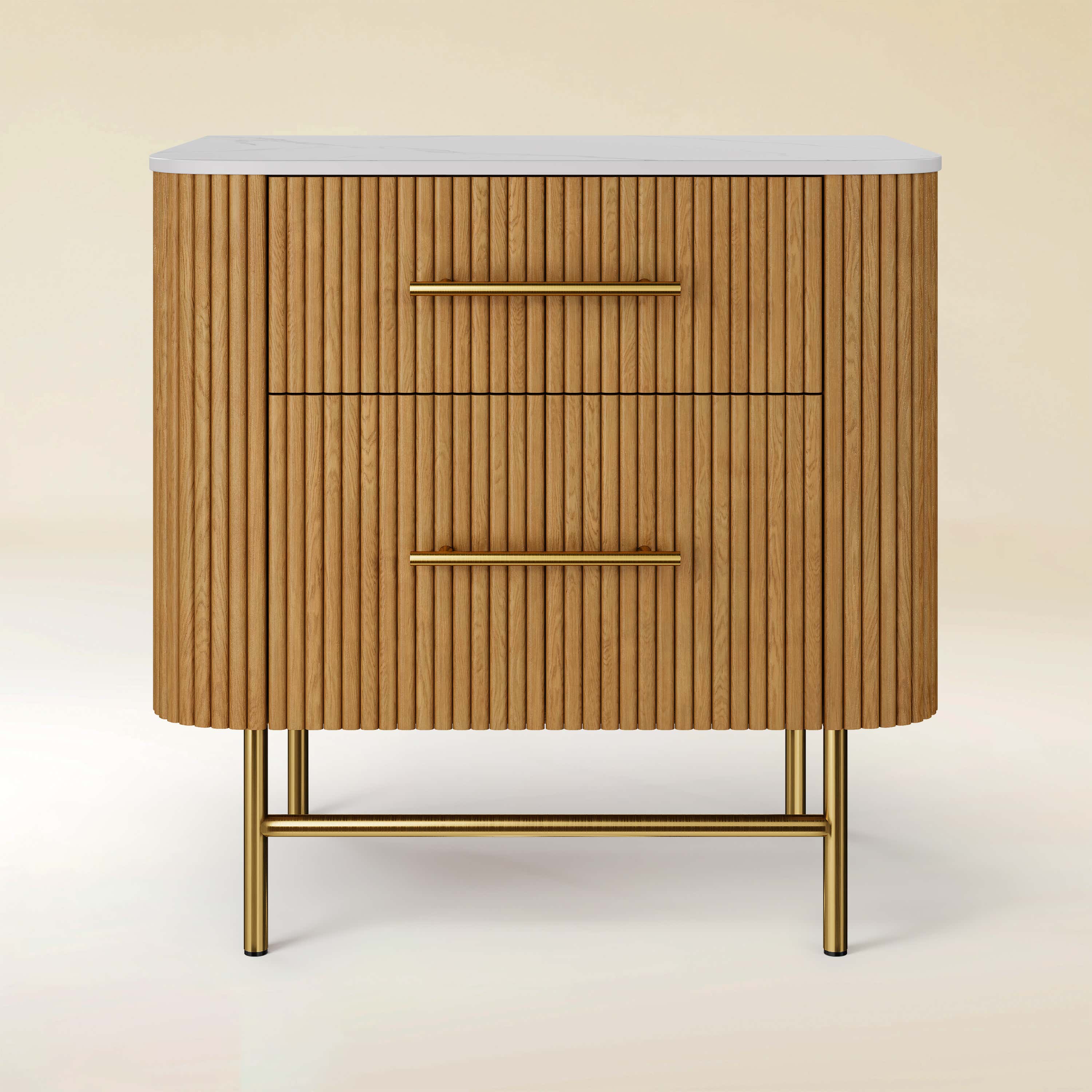 Ewan Sintered Stone Nightstand 26"W