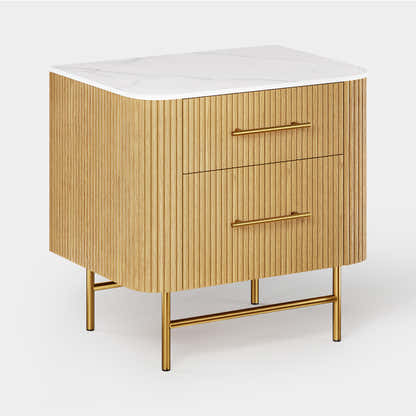Ewan Sintered Stone Nightstand 26"W