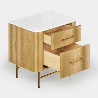 Ewan Sintered Stone Nightstand 26"W