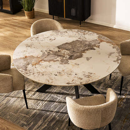 Labarthe Round Sintered Stone Dining Table 63"