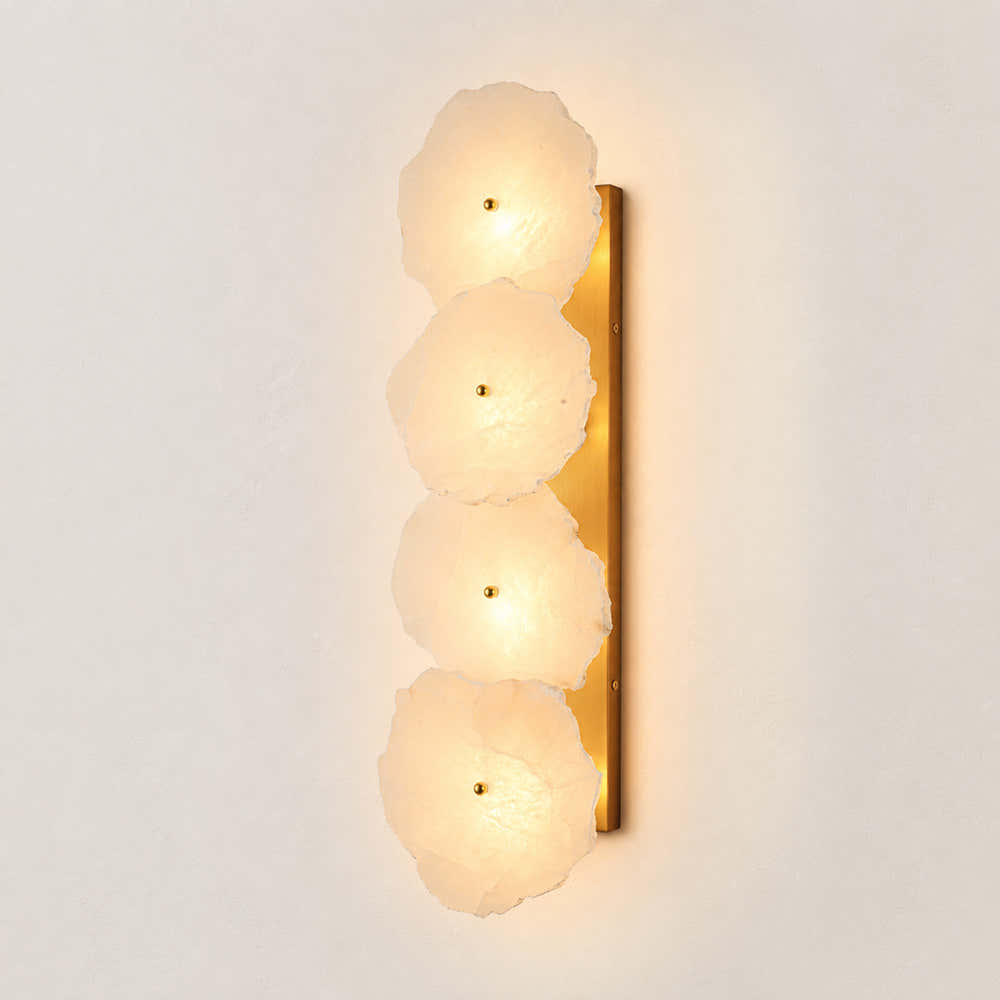 Moira Alabaster 4 Lights Wall Sconce#Finish_Gold