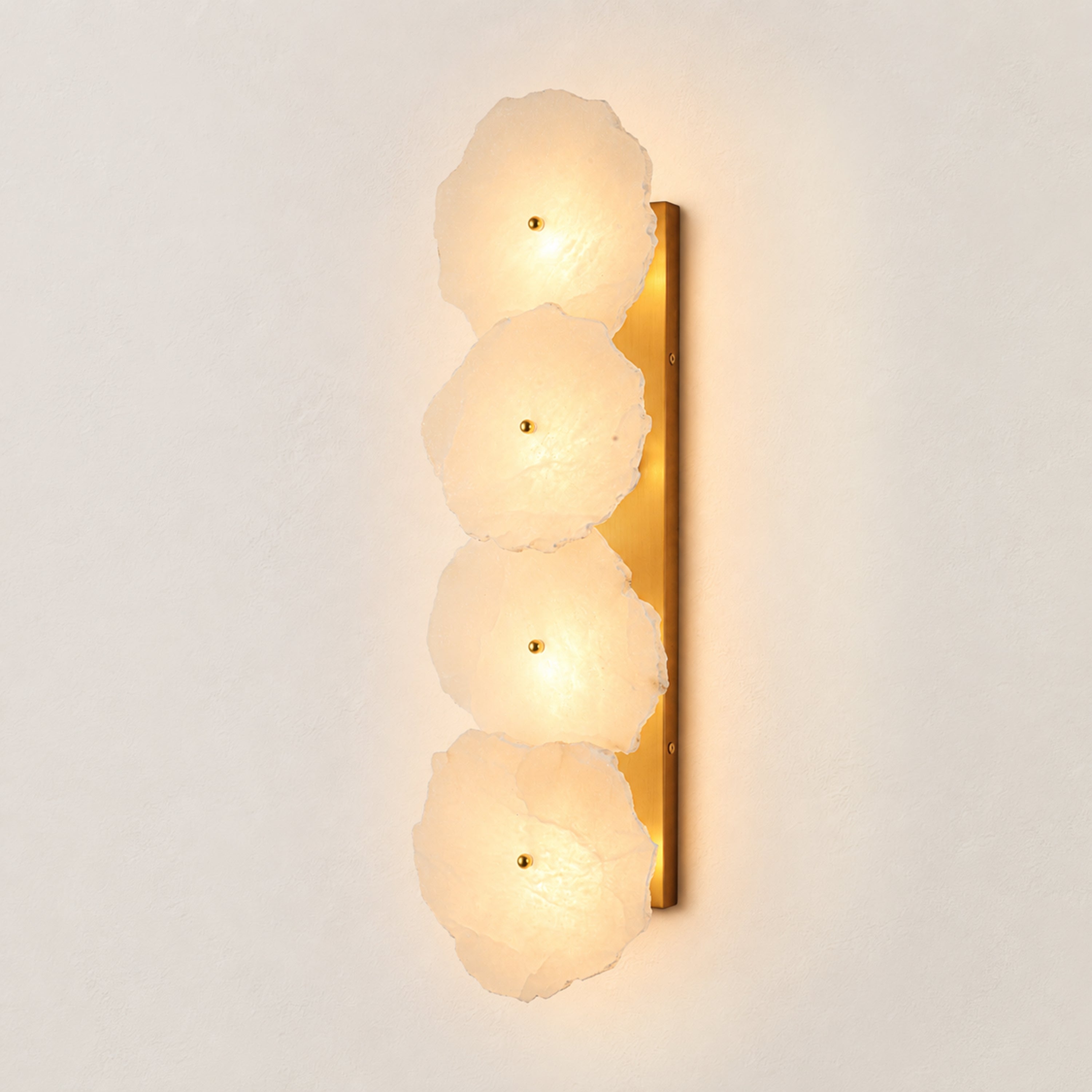Moira Alabaster 4 Lights Wall Sconce#Finish_Gold