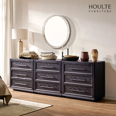 Alvar 96″ Oak 9-Drawer Chest(Set of 3)