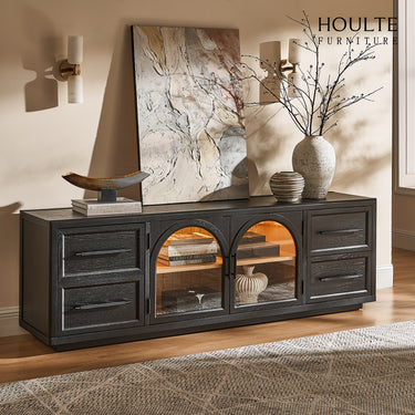 Alvar Oak Media Console 80"W