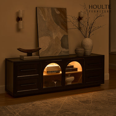 Alvar Oak Media Console 80"W