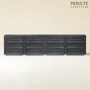 Alvar 126″ Oak 12-Drawer Chest(Set of 4)
