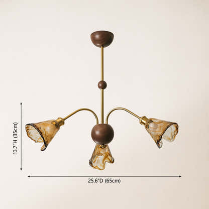 Ambrea Tulip Glass Chandelier
