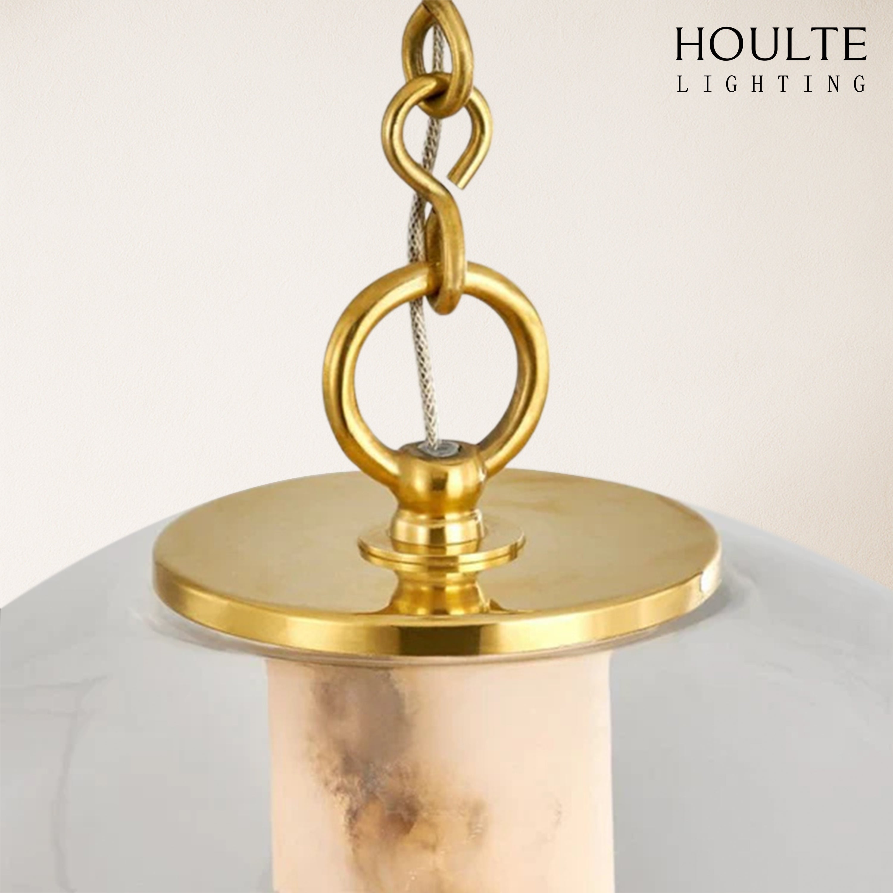 Auroba Alabaster Tube Glass Globe Pendant