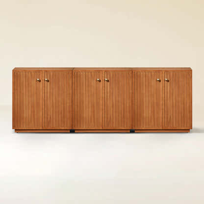 Avery Oak Media Console 90"W(Set of 3)
