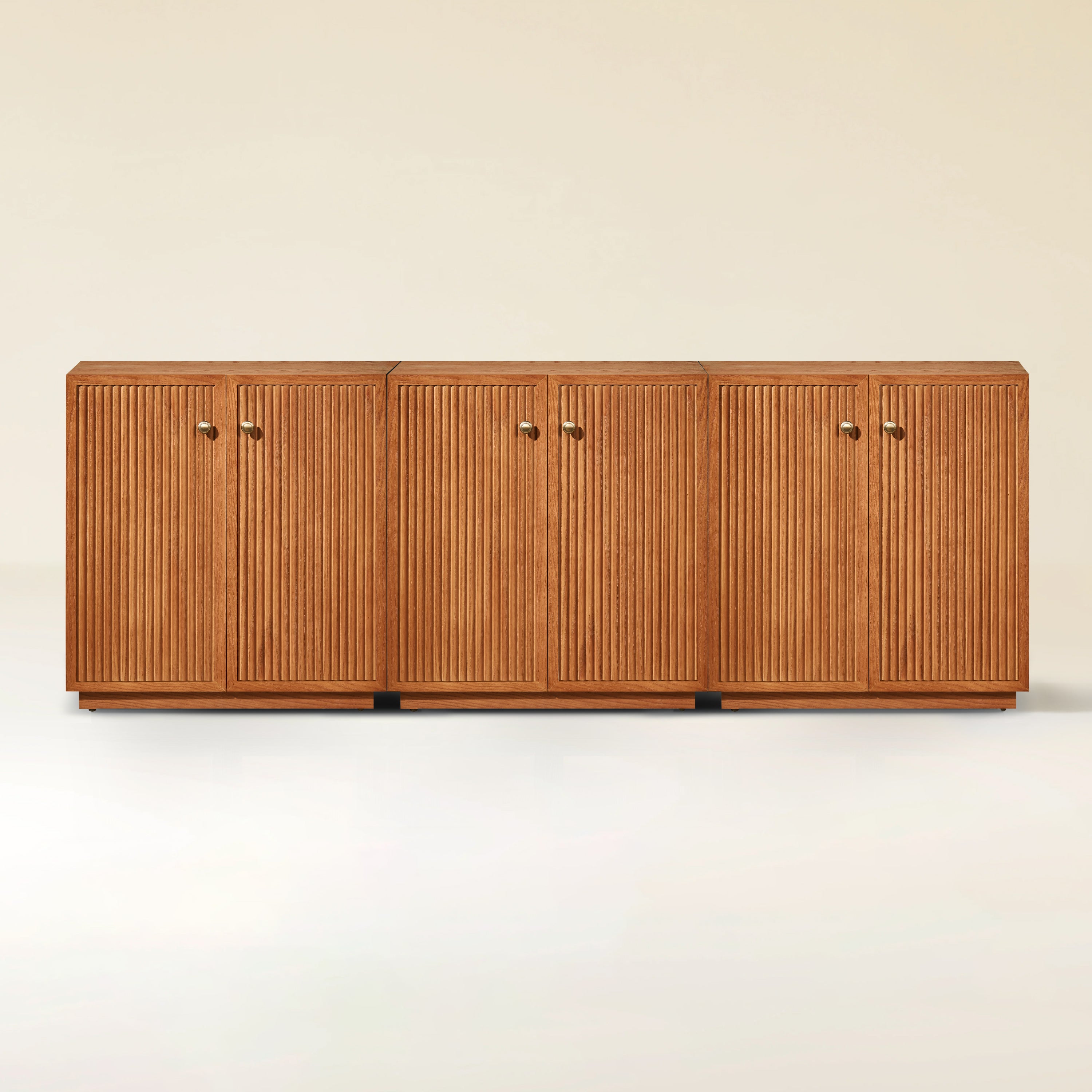 Avery Oak Media Console 90"W(Set of 3)