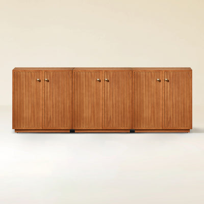 Avery Oak Media Console 90"W(Set of 3)