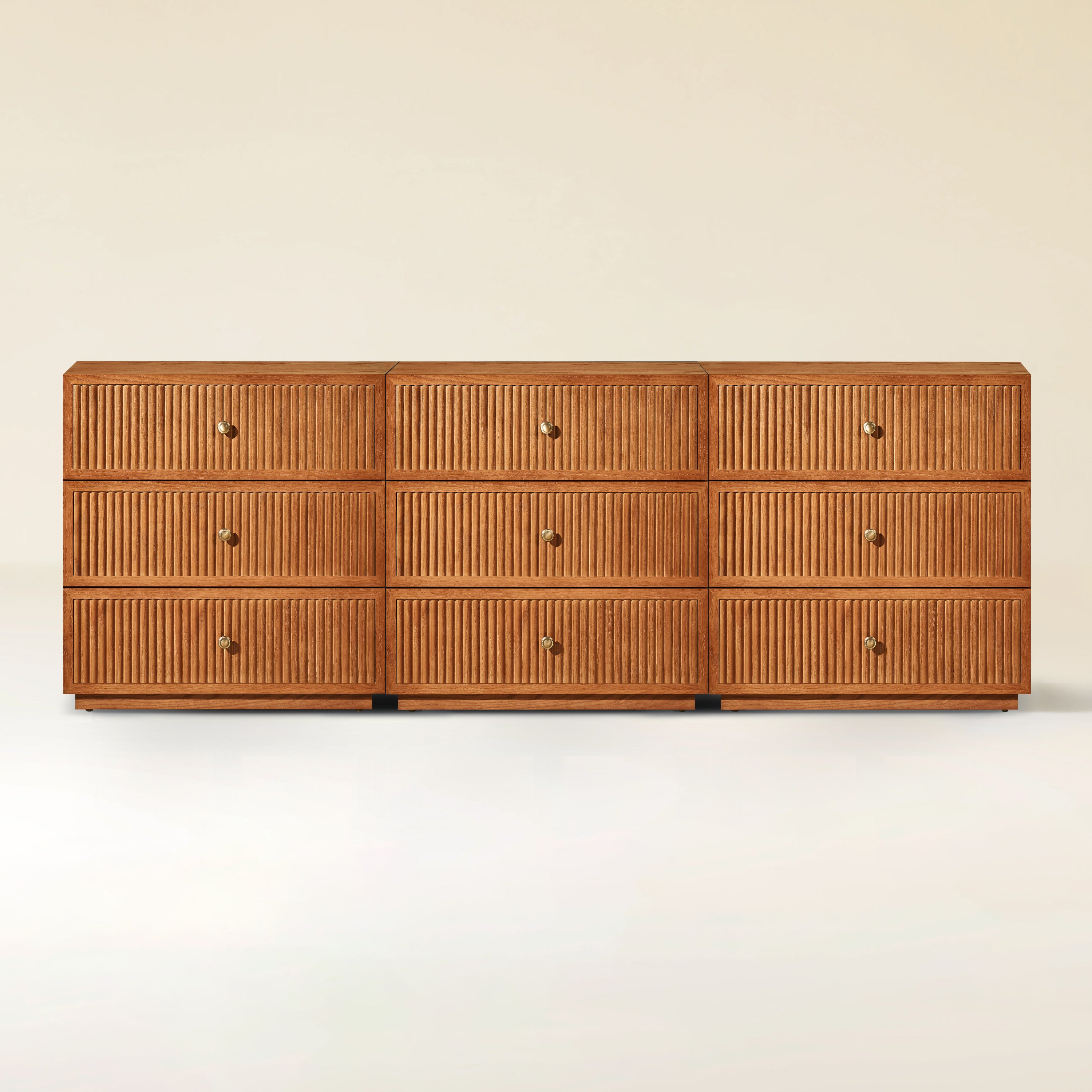 Avery Oak Drawer 90"W(Set of 3)
