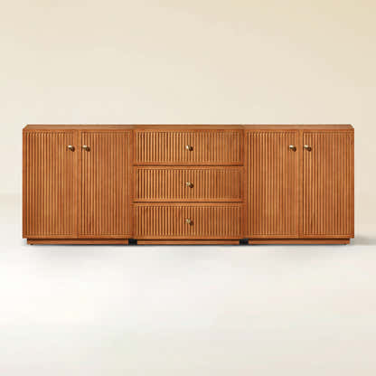 Avery Oak 3-Drawer Media Console 90"W