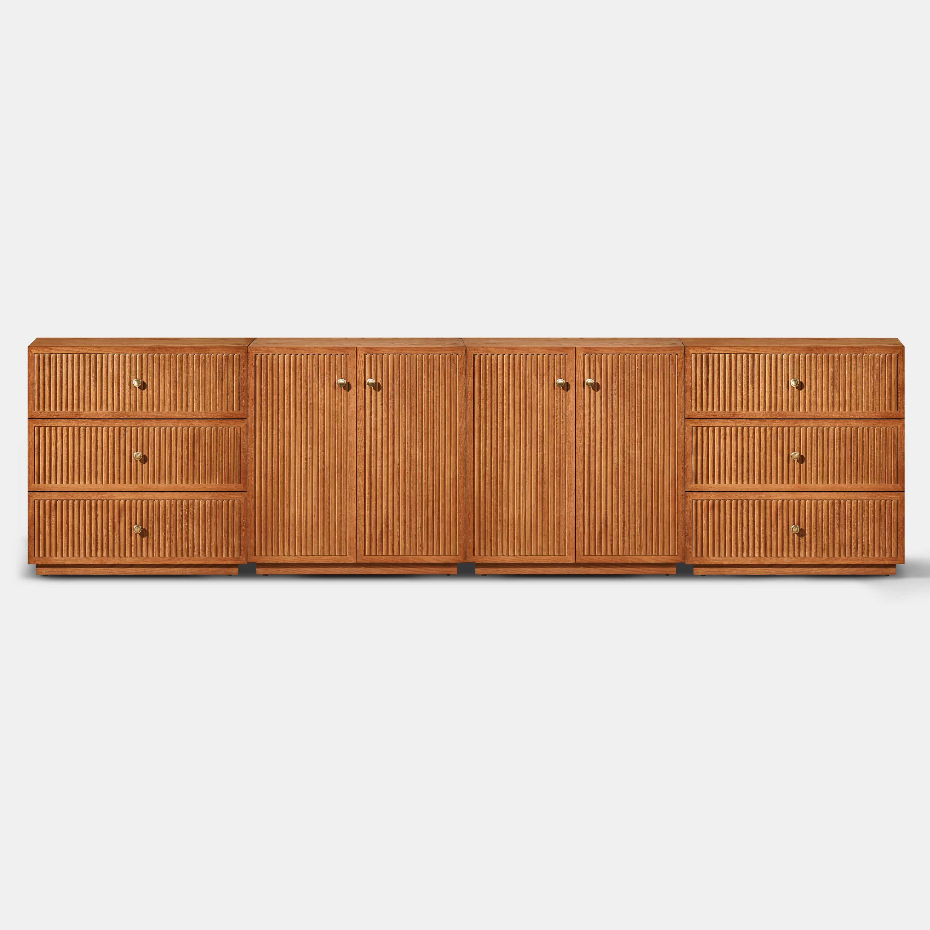 Avery Oak Modular Media Console 120"W