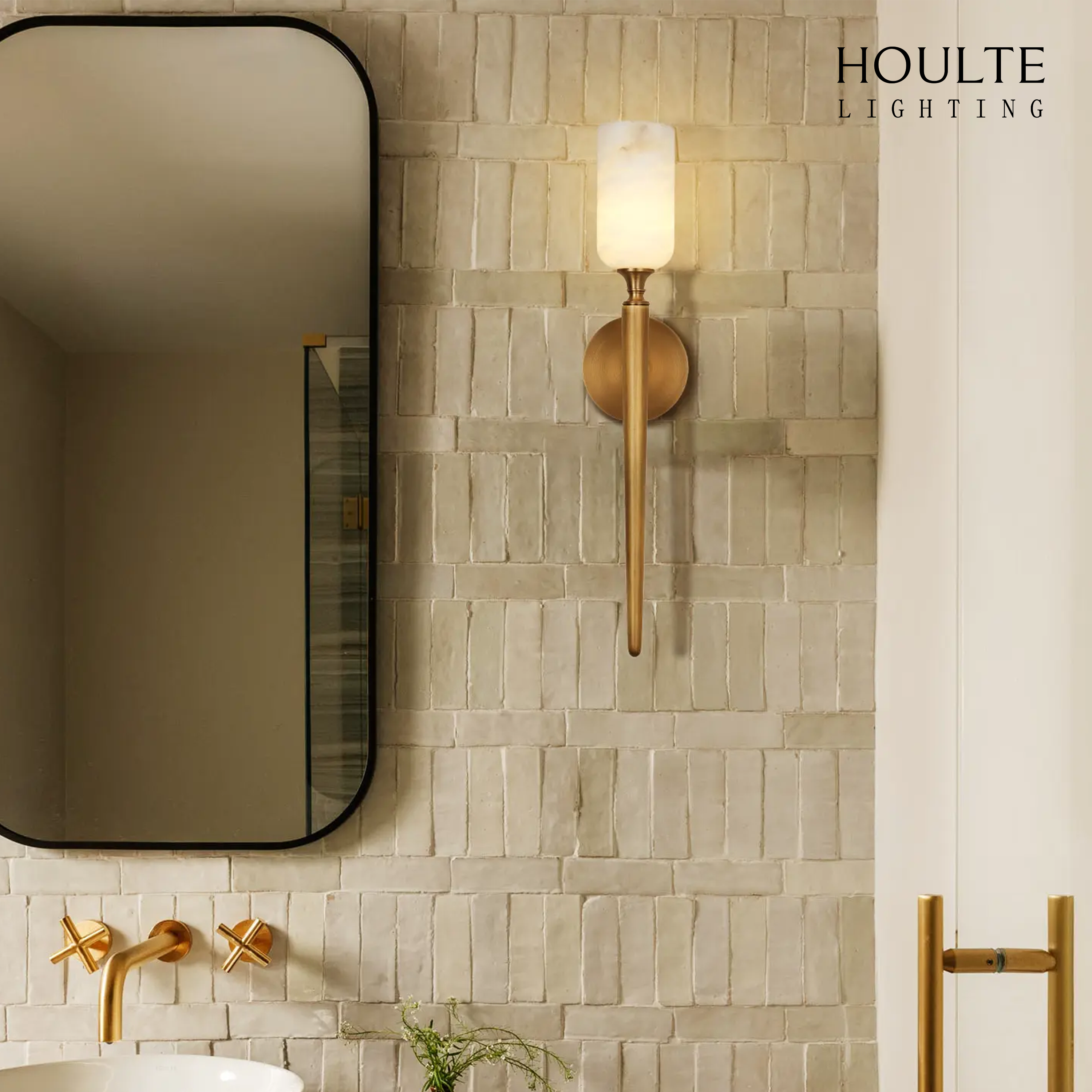 Axis Alabaster 1 Light Wall Sconce 21.6"H
