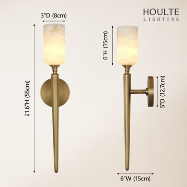 Axis Alabaster 1 Light Wall Sconce 21.6"H