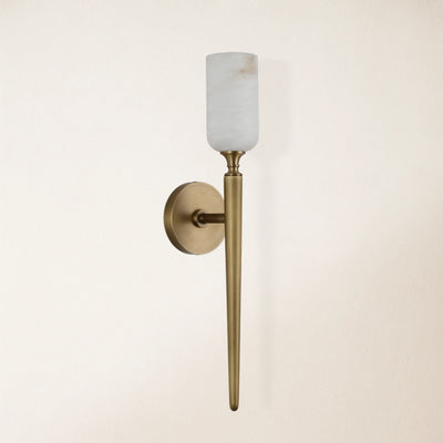 Axis Alabaster 1 Light Wall Sconce 22"H