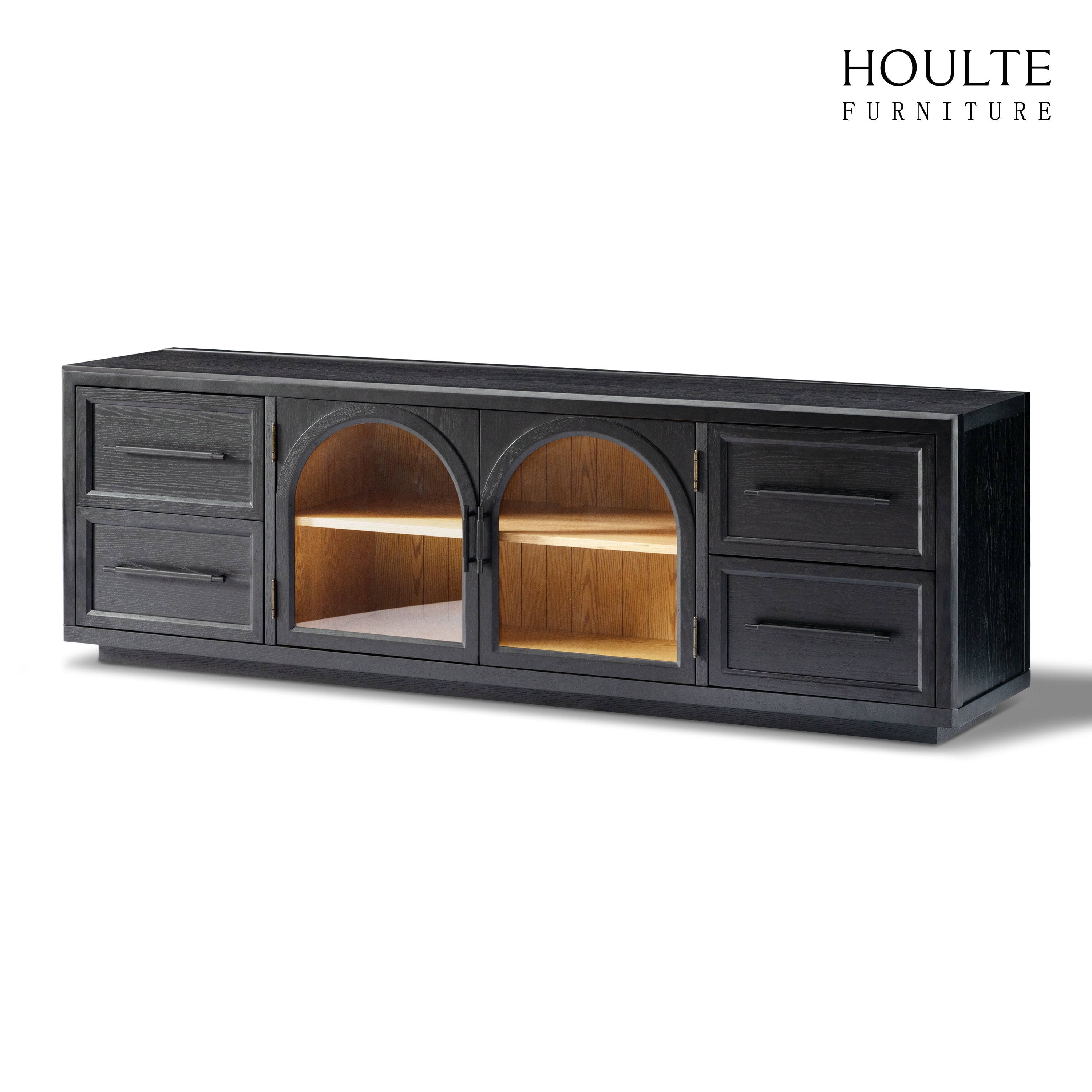 Alvar Oak Media Console 80"W