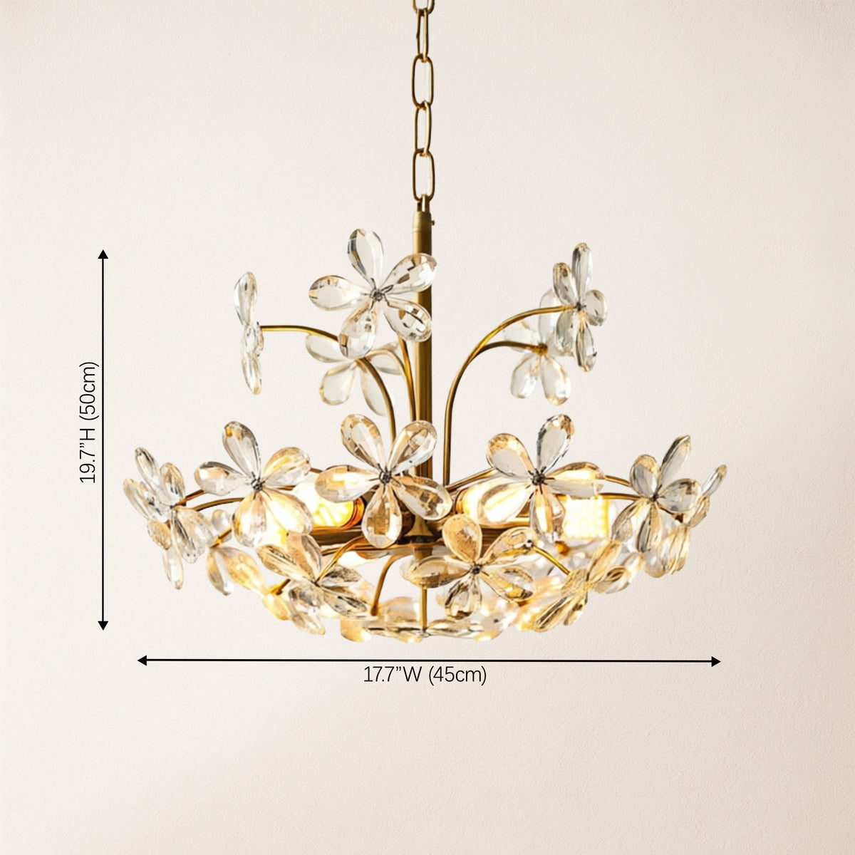 Liora Crystal Bloom Round Large Chandelier