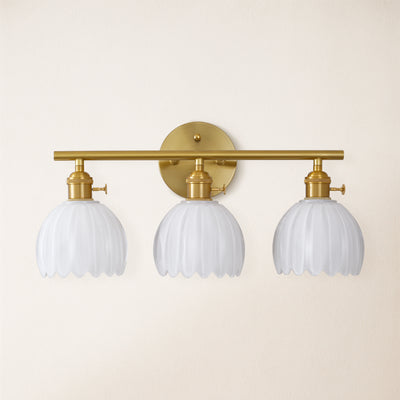 Orbixa Milky Glass 3-Lights Wall Sconce 18.8"W
