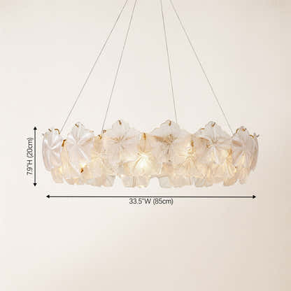 Petralis Glass Bloom Round Chandelier