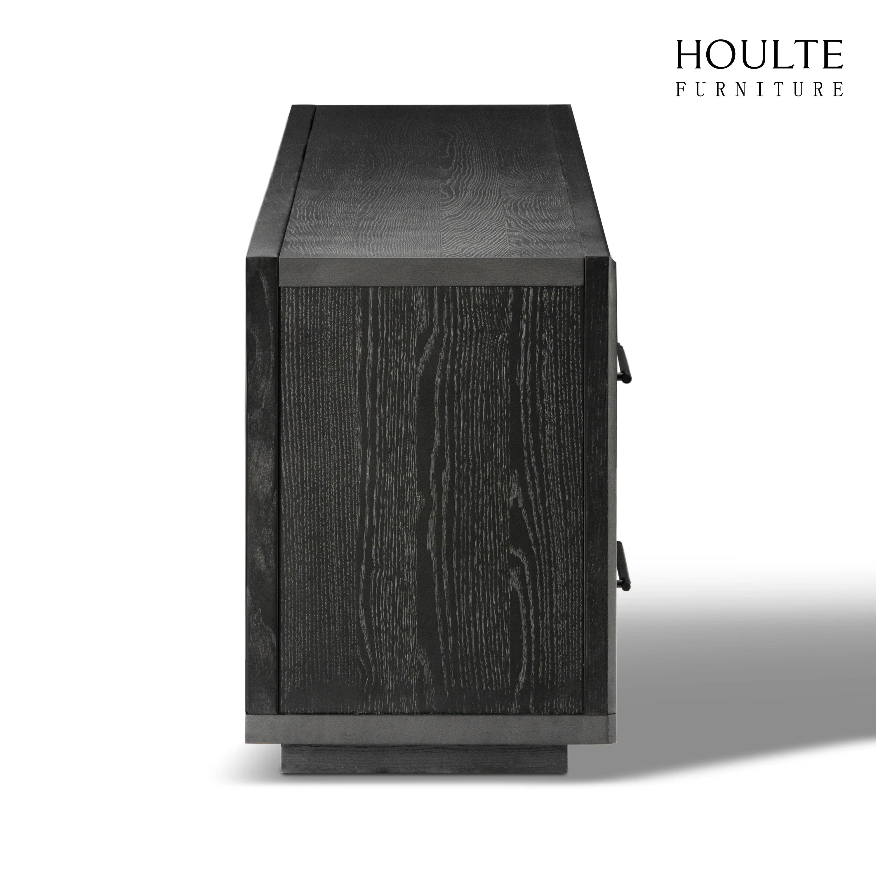 Alvar Oak Media Console and  64" Sideboard