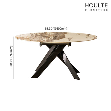 Labarthe Round Sintered Stone Dining Table 63"