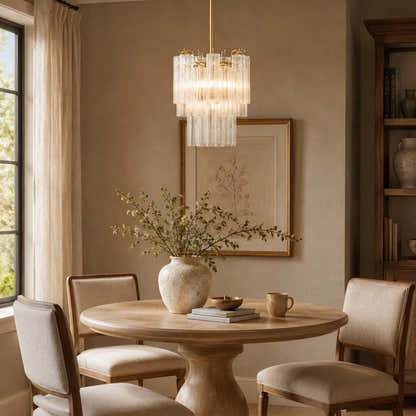 Dawel Glass Round Chandelier 12"D