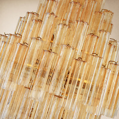 Lumeris Glass Cascade Chandelier 36"D