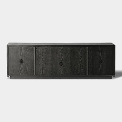 Alvar Oak Media Console and Sideboard Set