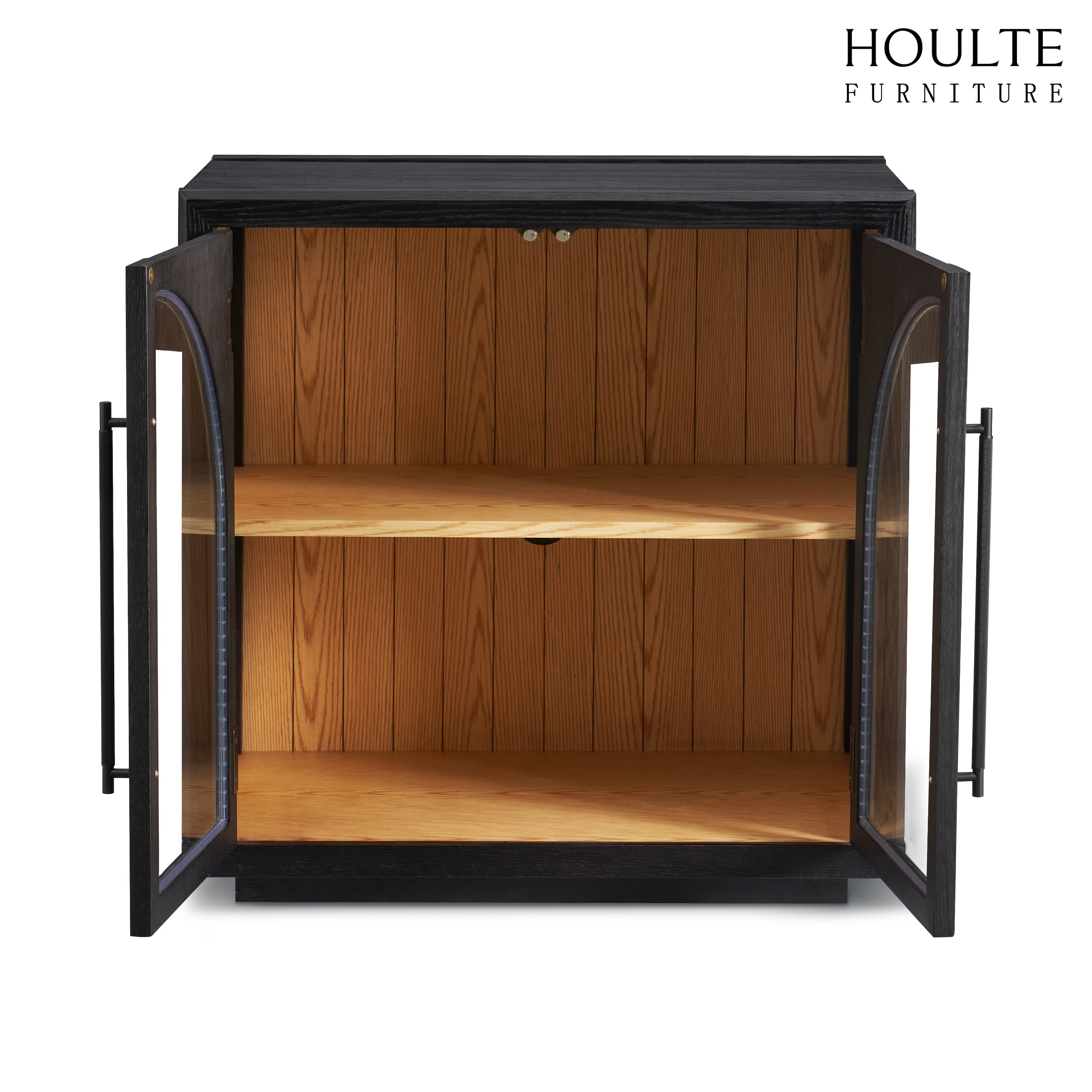 Alvar Arched 31.5″  Oak Storage Cabinet