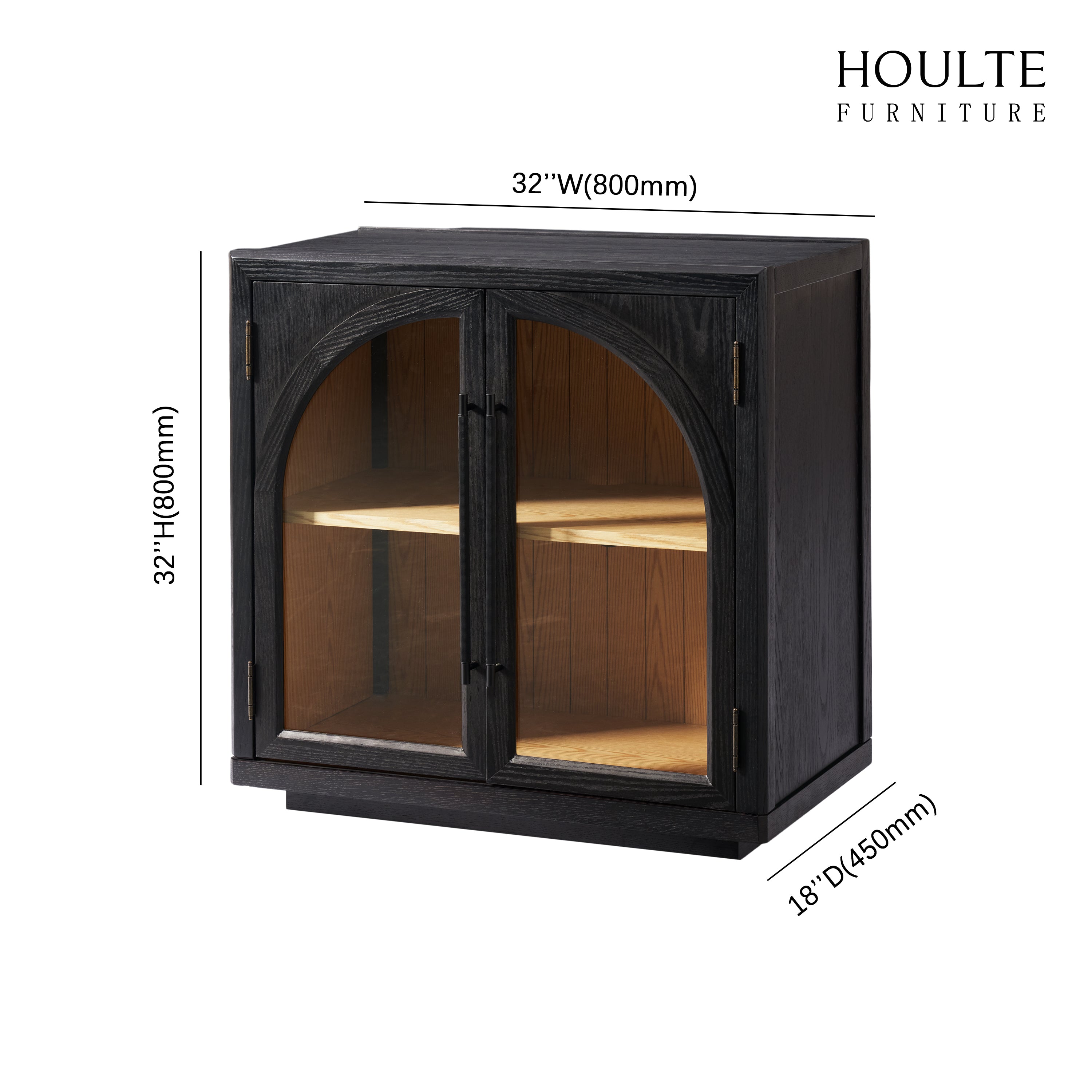 Alvar Arched Oak Storage Cabinet