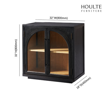 Alvar Arched Oak Storage Cabinet