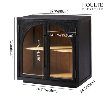 Alvar Arched 94.5″ Oak Media Console(Set of 3)