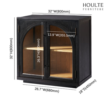 Alvar Arched Oak Storage Cabinet